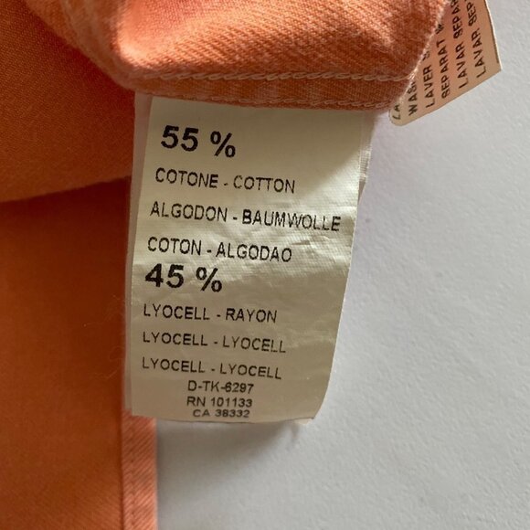 Ermenegildo Zegna Mens Long Sleeve Button Down Shirt. Size XXL. Orange - Picture 4 of 11